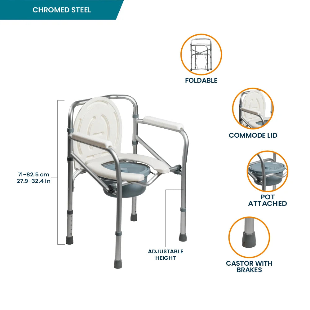 ARREX VP20U ALUMINIUM COMMODE CHAIR