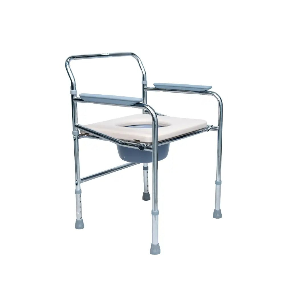 Foldable Commode Chair Adjustable Height & Steel Frame Arrex VP30