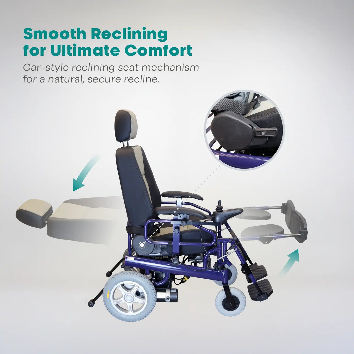 Electric Reclining Power Wheelchair Arrex Zula