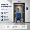 VERMEIREN 9300 Reclining Commode Wheelchair for Elderly & Patients