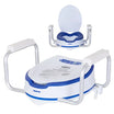 MEXPLE RaiXer4EXT Raised Toilet Seat with Handles & Cushion | 4 Inch Toilet Seat Raiser for Elderly & Patients