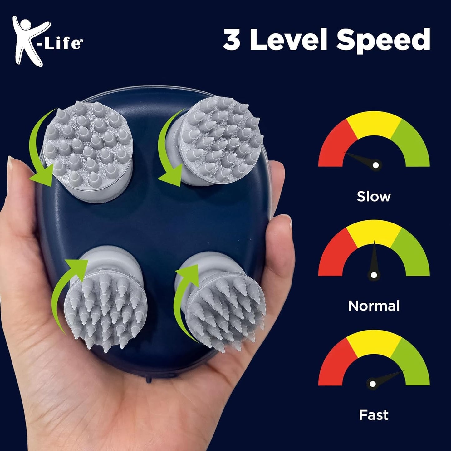 K-life Renew Electric Head & Body Massager with 3 Speed Modes