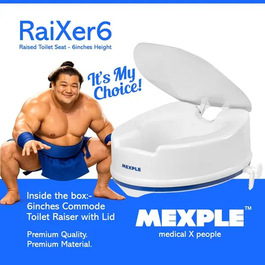 MEXPLE RaiXer6 Toilet Seat Elevator for Elderly & Patients (6-Inch)