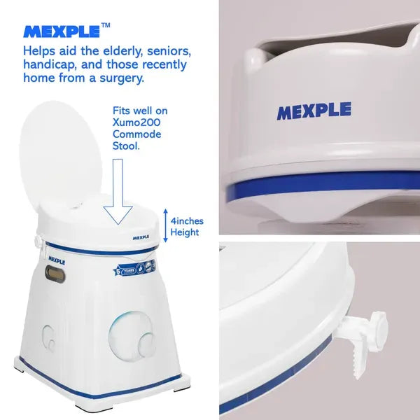 MEXPLE RaiXer4 4 Inch Toilet Seat Elevator for Elderly & Patients