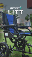 Arrex Litt Lightweight Attendant Wheelchair with Cushioned Seat